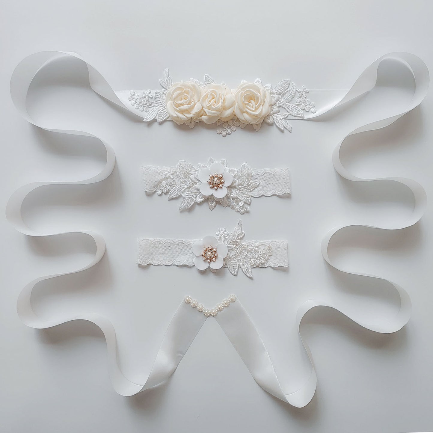 Pearl Flower Leg Thigh Ring