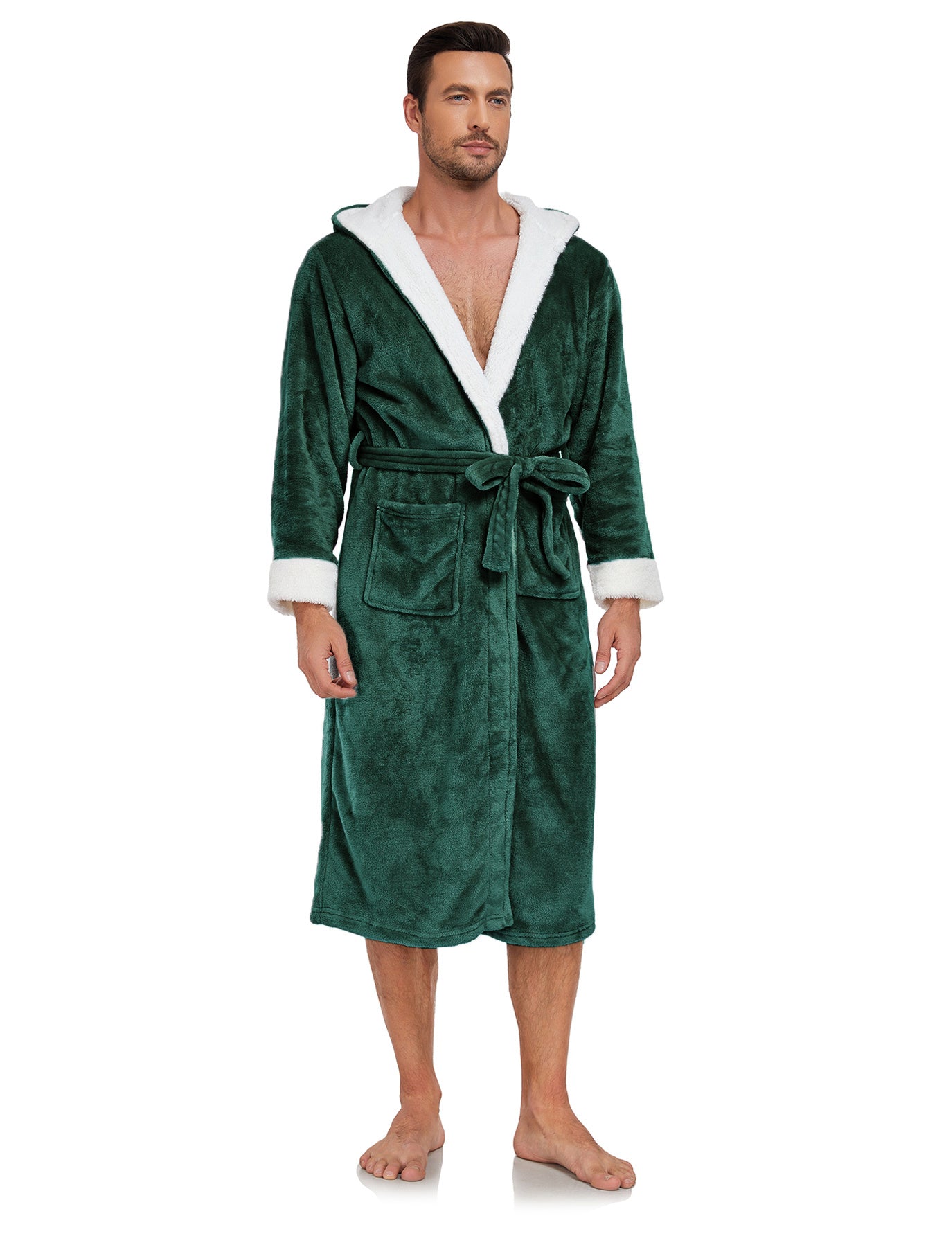 RONGTAI Long Fleece Bathrobe