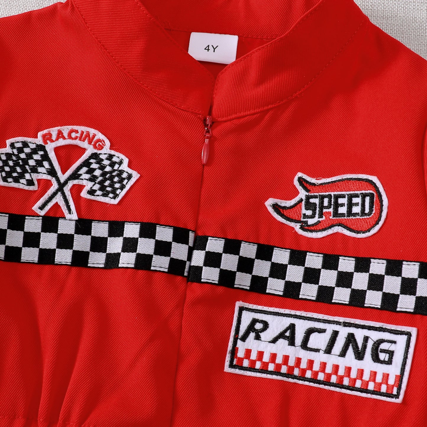 Toddler Girls Boys Racing Driver Jumpsuit, Racer Outfit, Halloween Christmas Carnival Party Race Car Driver Clothing Set