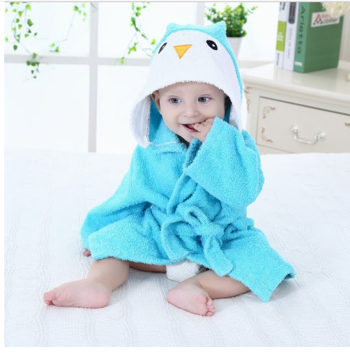Children's Hooded Animal-shaped Bathrobe