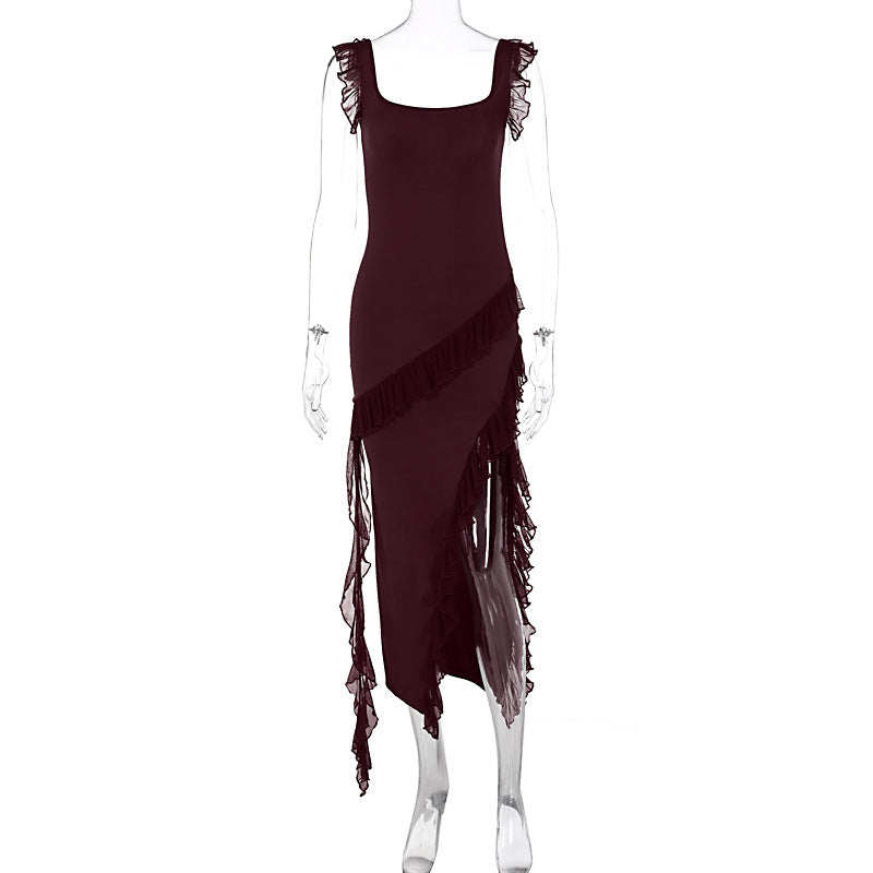 Summer Stringy Selvedge Stitching Dress