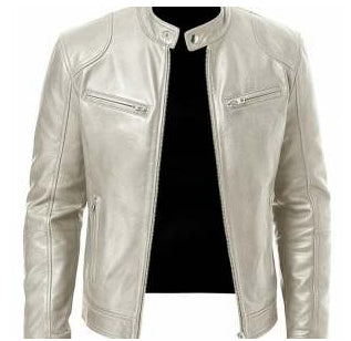 Zip-up Cardigan Leather Jacket Fashion Pockets