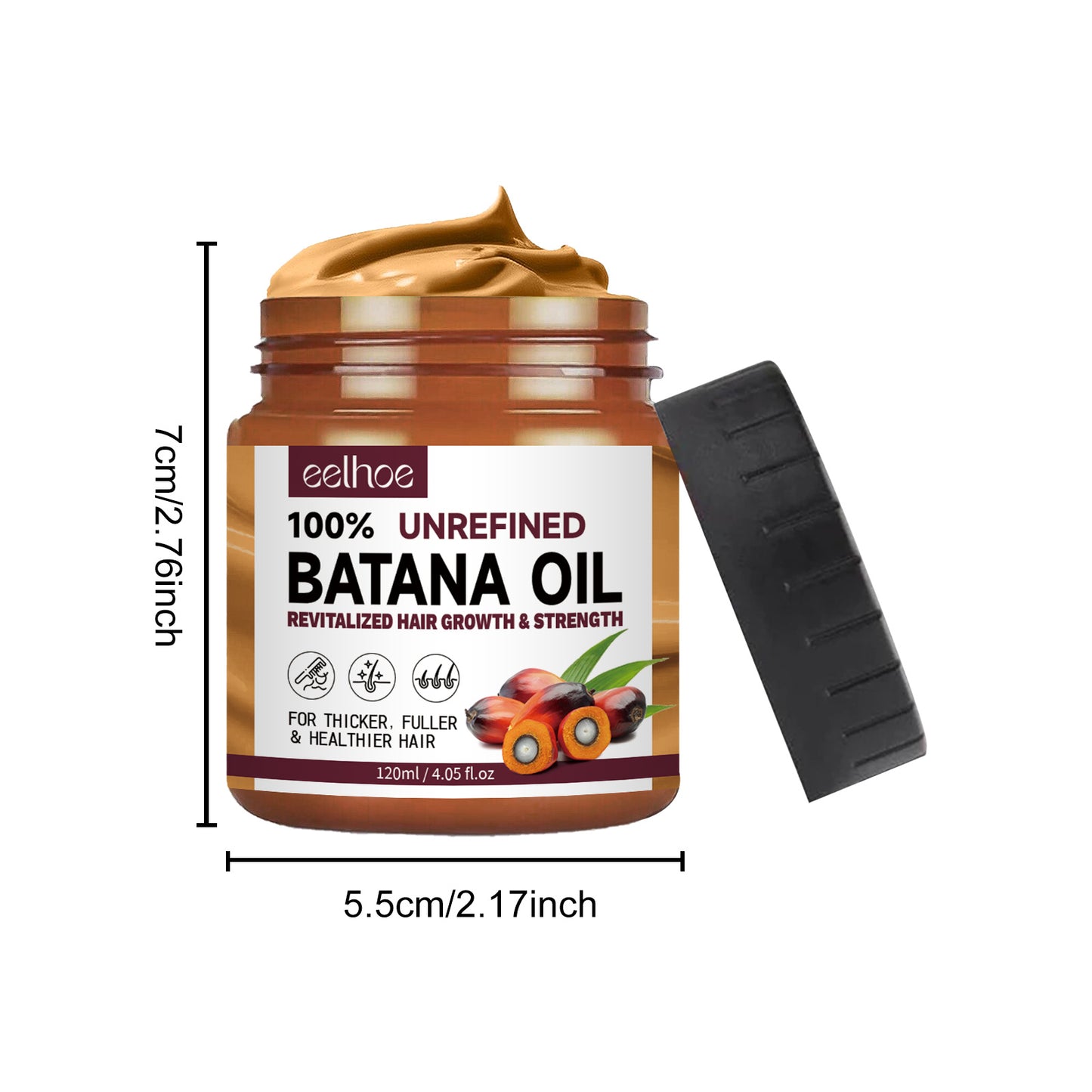 Natural Batana Oil, Batana Oil From Honduras Unrefined For Men & Women 4.05 Fluid Ounces