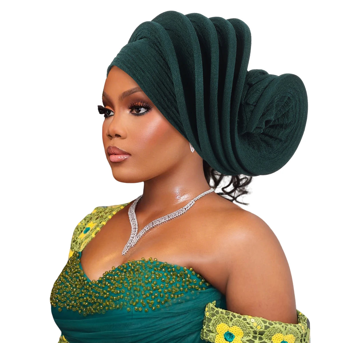New Design Already Made African Headtie Turban Cap Lady Head Wraps Nigerian Wedding Auto Gele Party Headgear Headpiece Hat