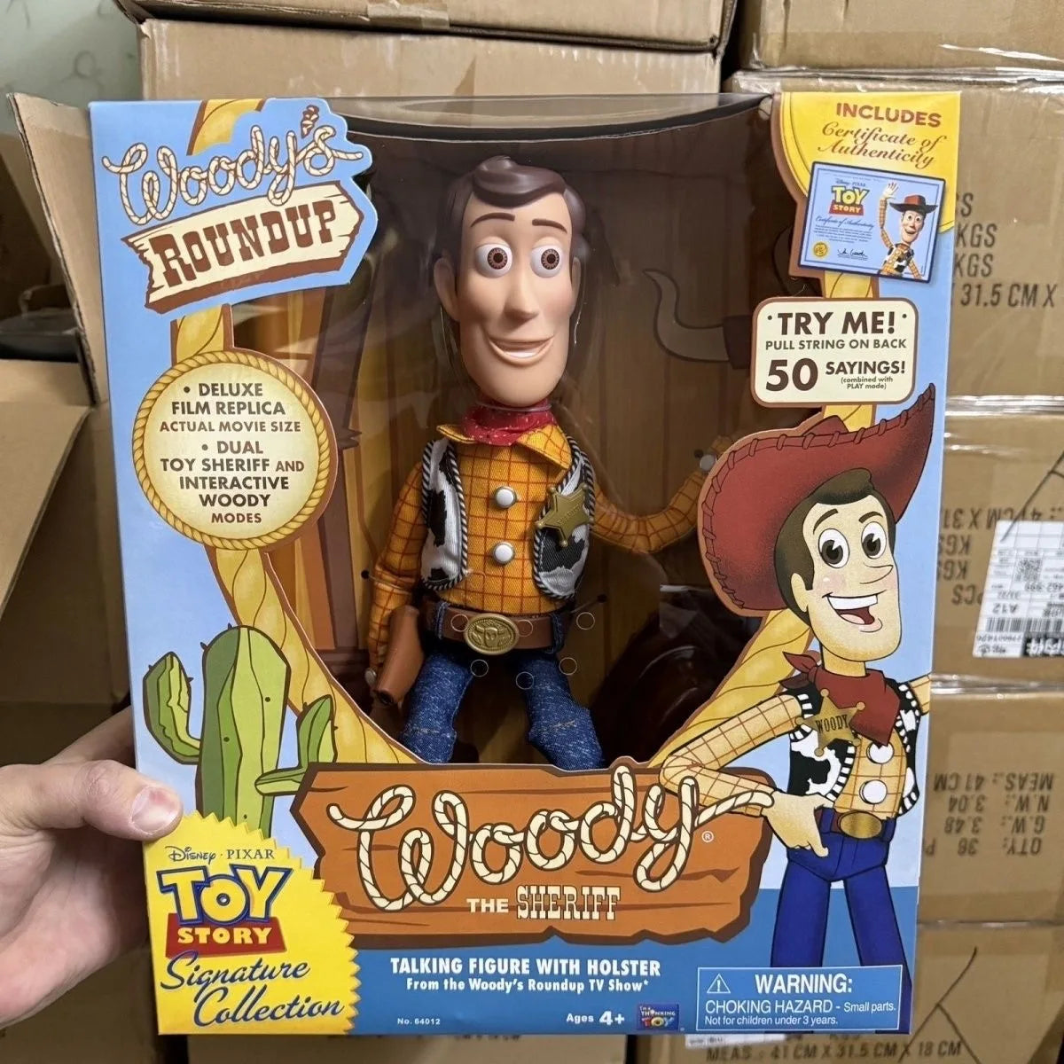 Disney Hot Movie Pixar Toy Story 5 40cm Woody Action Figures English Sound Character Doll Cloth Cowboy Birthday Xmas Gift