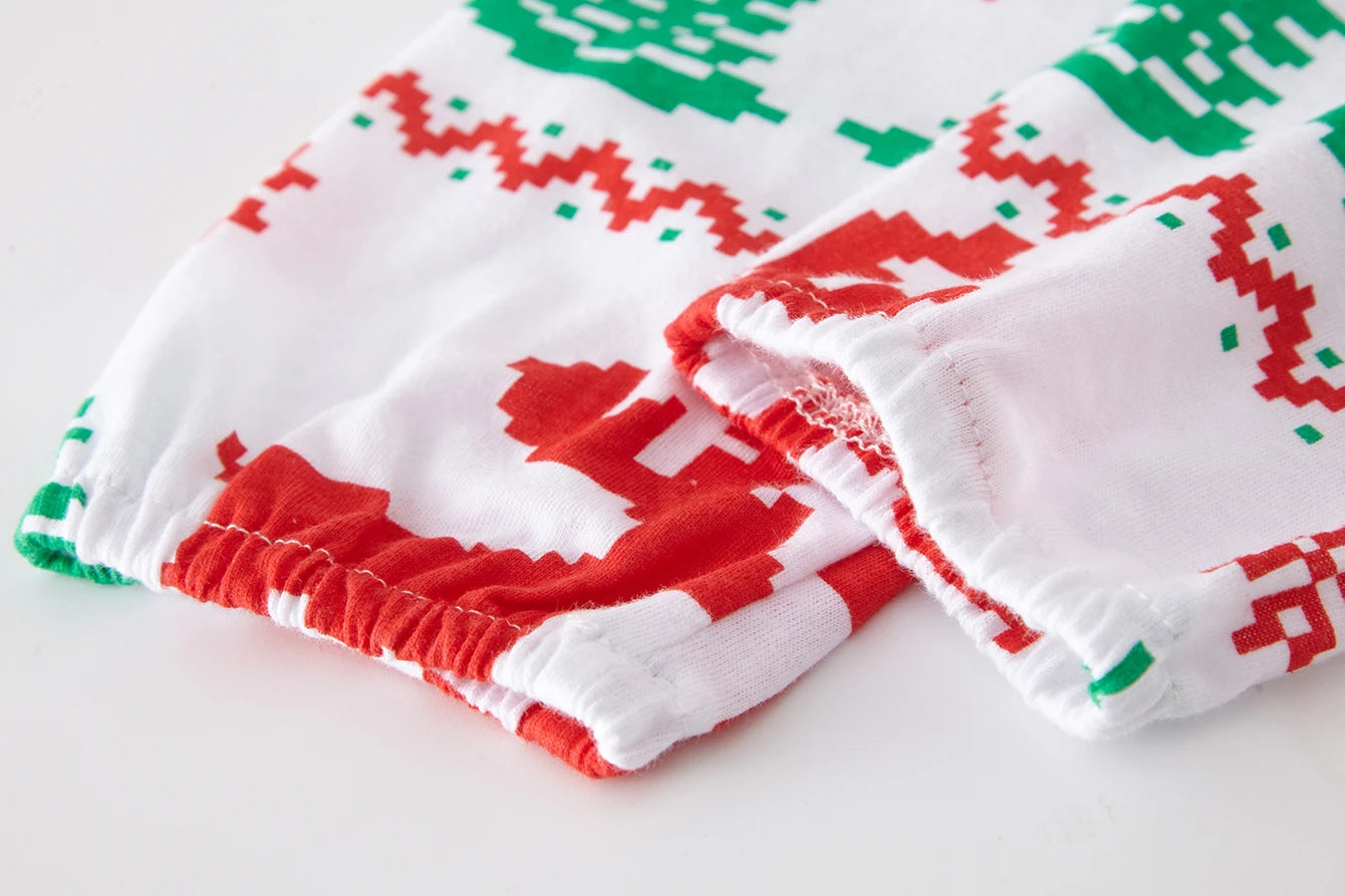 Pajamas Set Reindeer Snowflake Print 100% Cotton