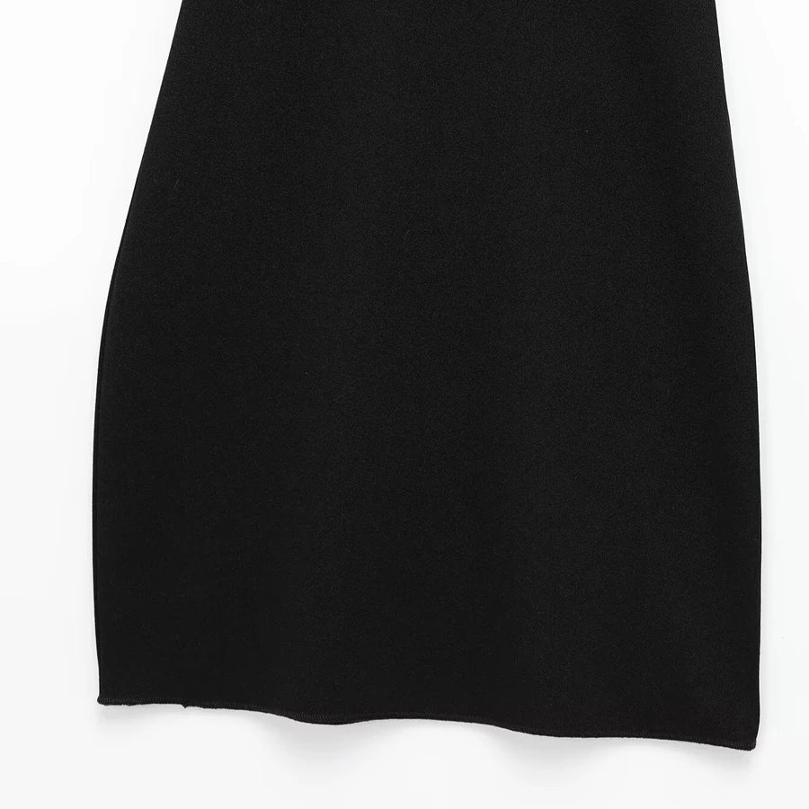 Halter Black Dress Mini Sleeveless Short Dresses