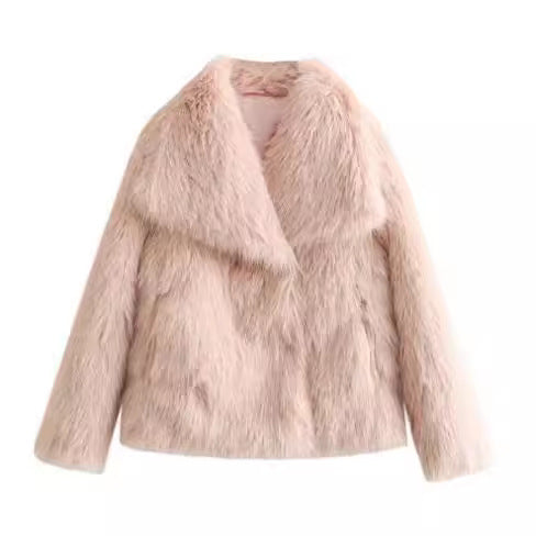 Plush Coat  Fluffy Lapel Jacket