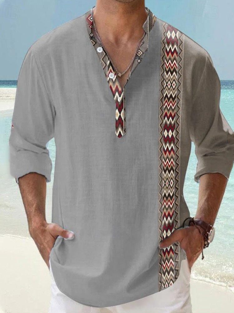 Thin Bamboo Linen Long Sleeve Shirt
