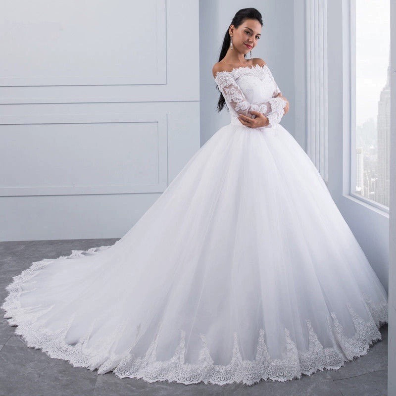Wedding Bridal  Lace Large Tail