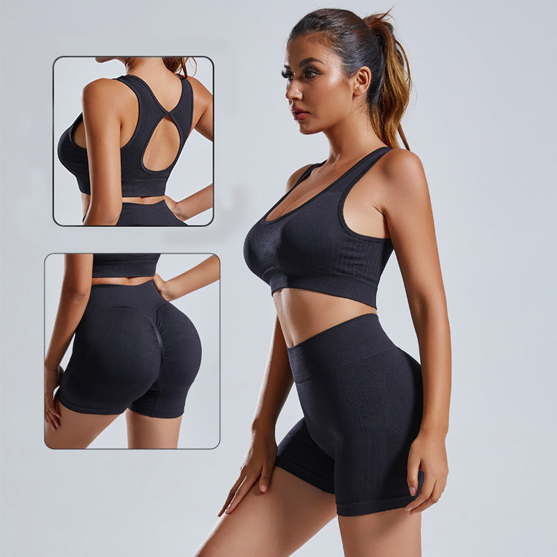 2pcs Yoga Set Vest And Shorts
