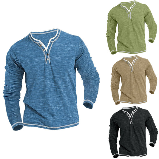 Soft Stretch Henley  T-shirt