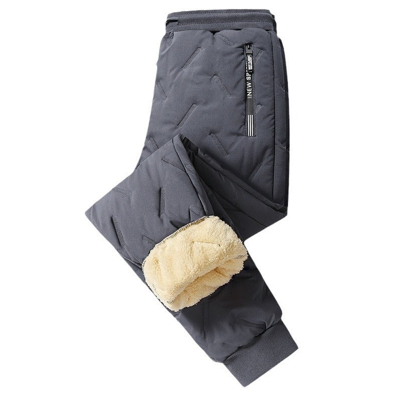 Plush Thick Fleece Sweatpant Lambswool Thermal Trousers Casual Pants Waterproof Windproof