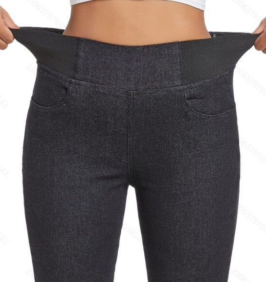 Fleece Padded Jeans  Skinny Pants
