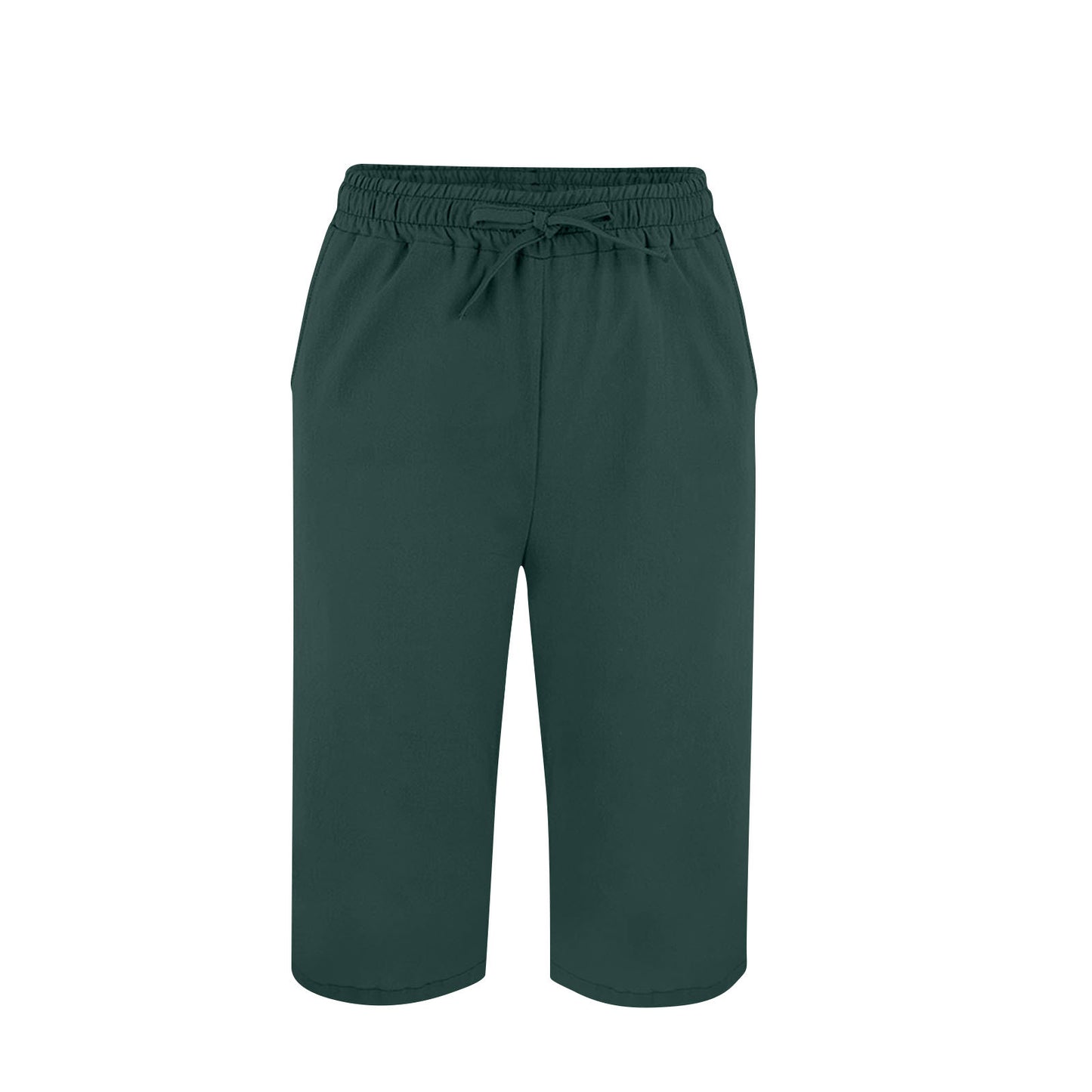 Split Mid-length Pants Casual Elastic Waist