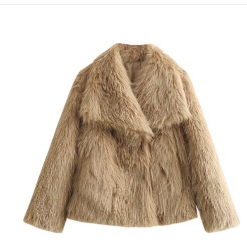 Plush Coat  Fluffy Lapel Jacket