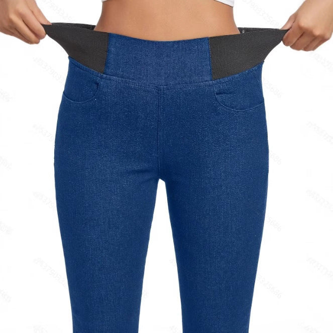 Fleece Padded Jeans  Skinny Pants