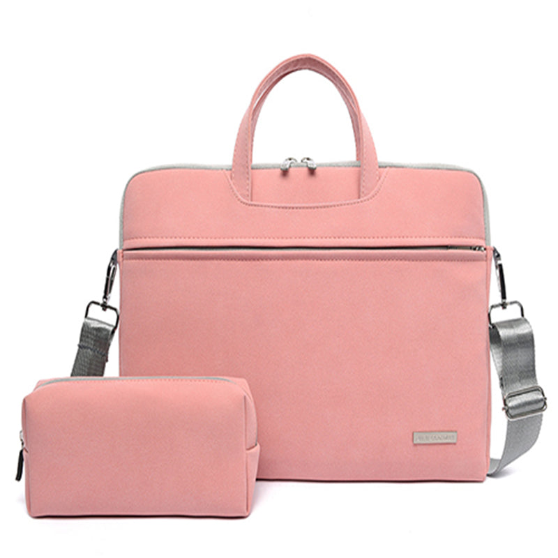 Leather  Laptop Bag Notebook Carrying Case Briefcase For Macbook Air 13.3 14 15.6 Inch Mouse Bag