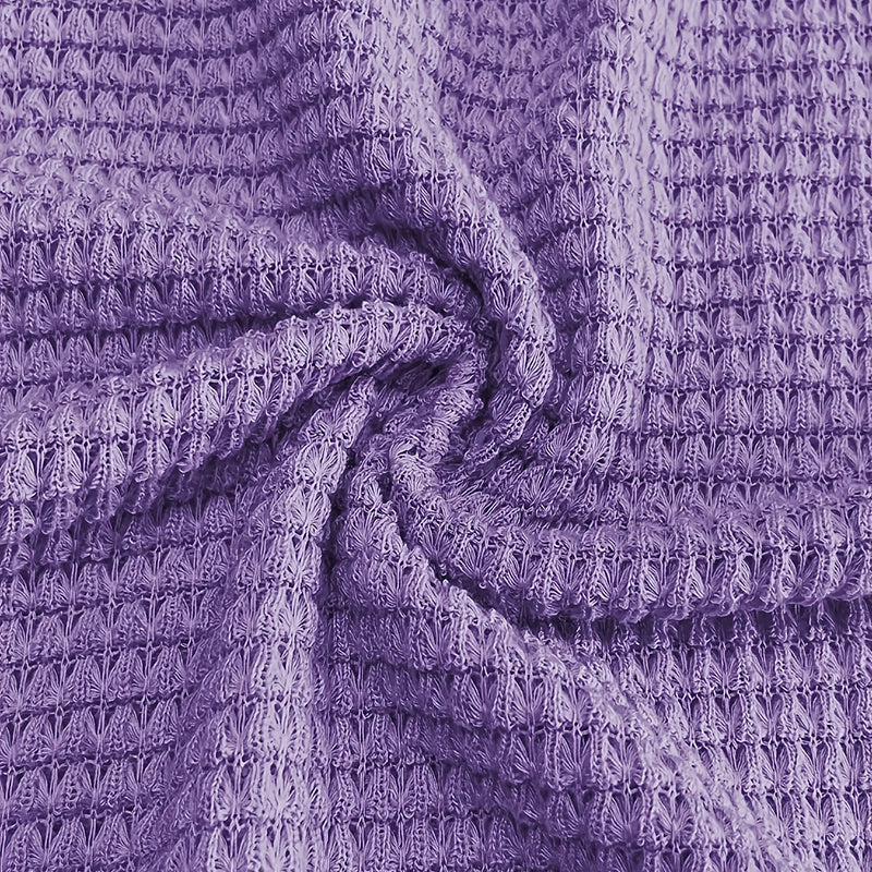 Plus Size Women's Casual V-Neck Pineapple Texture Knit Top Solid Color Long Sleeve Breathable Pullover For Spring Fall