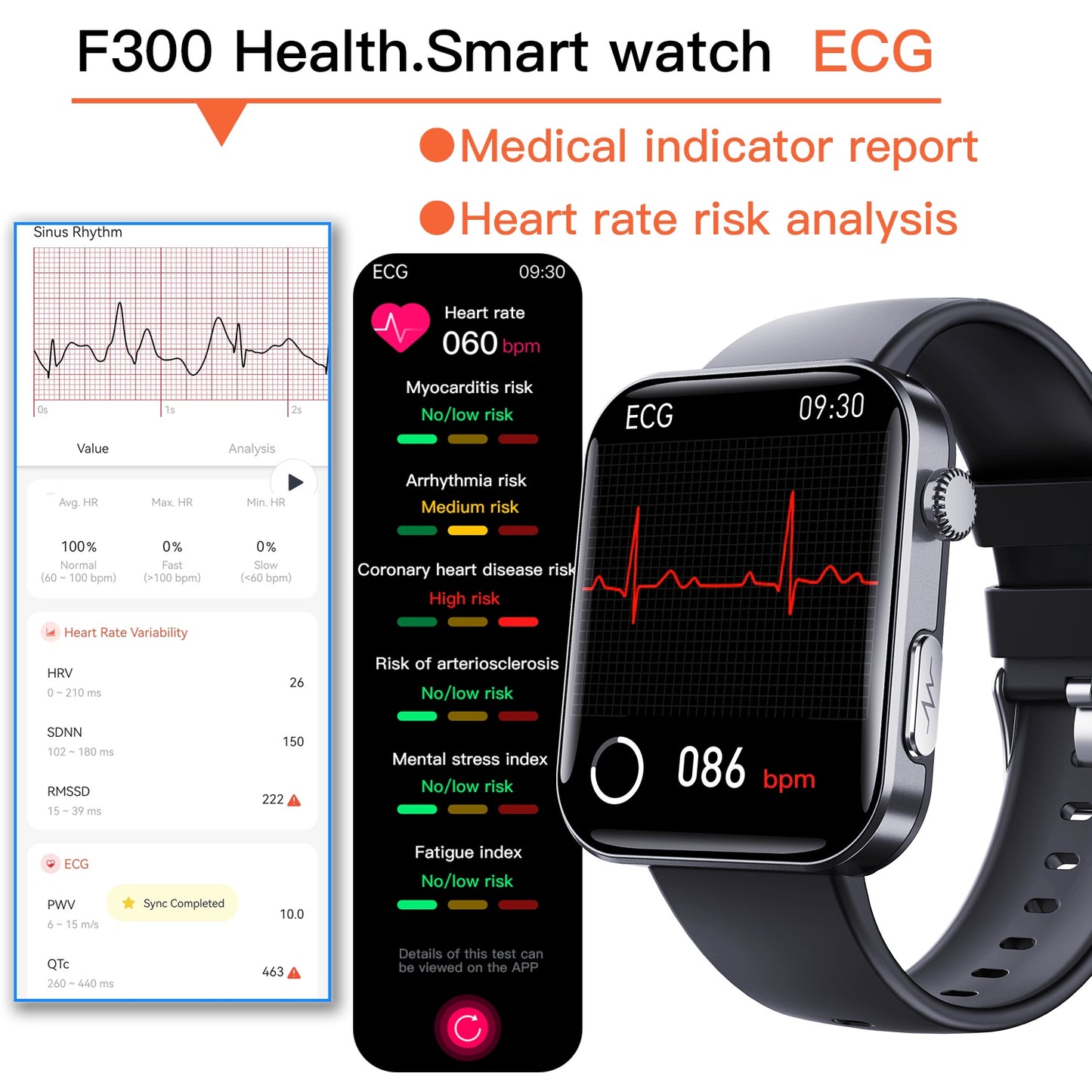 2025 Smart Watch Health Tracker 2.1in Fitness Tracker