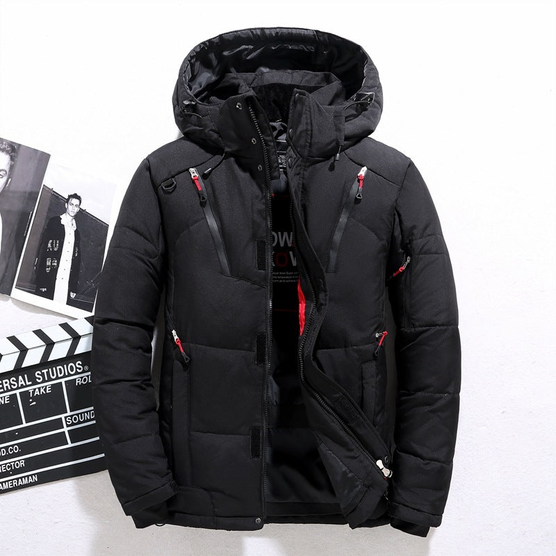 Windproof Hooded Jacket Sports Coat With Pockets
