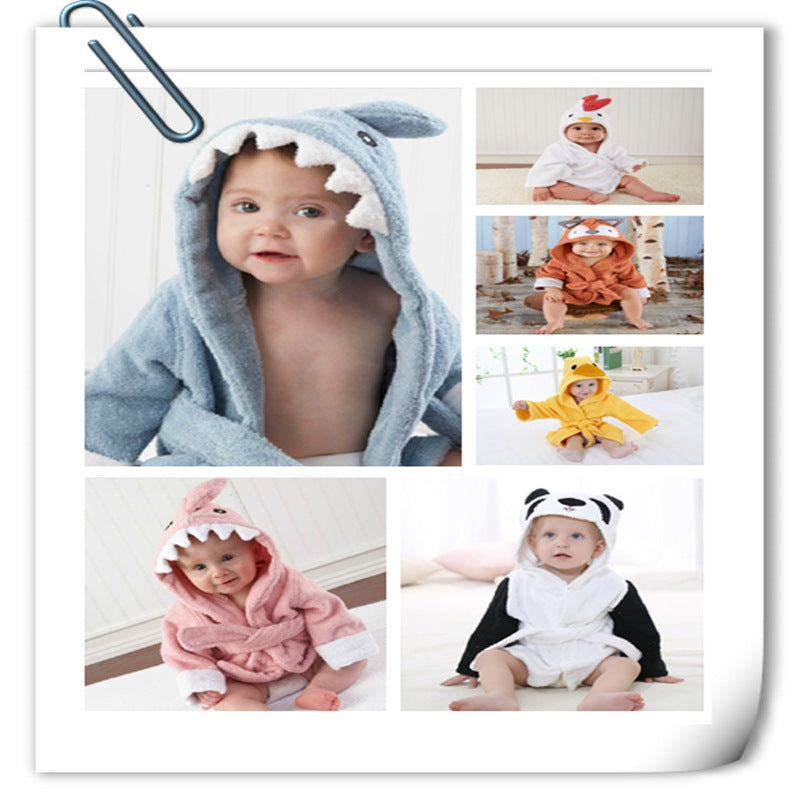 Children's Hooded Animal-shaped Bathrobe
