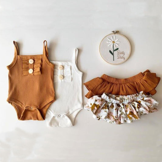 Baby  Romper Skirt Set