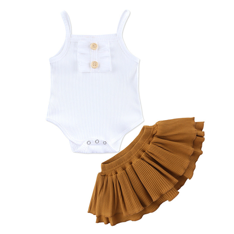 Baby  Romper Skirt Set