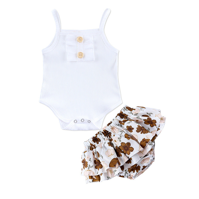 Baby  Romper Skirt Set
