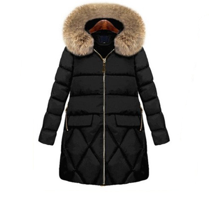 Mid-Length Hooded Cotton Coat