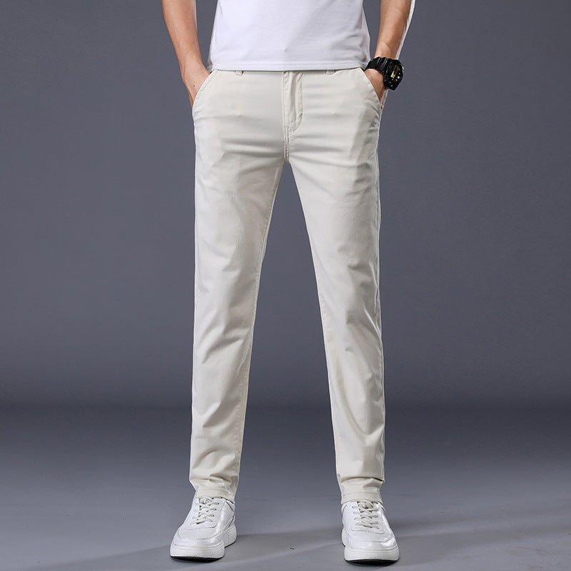 Men's Solid Color Casual Pants Straight