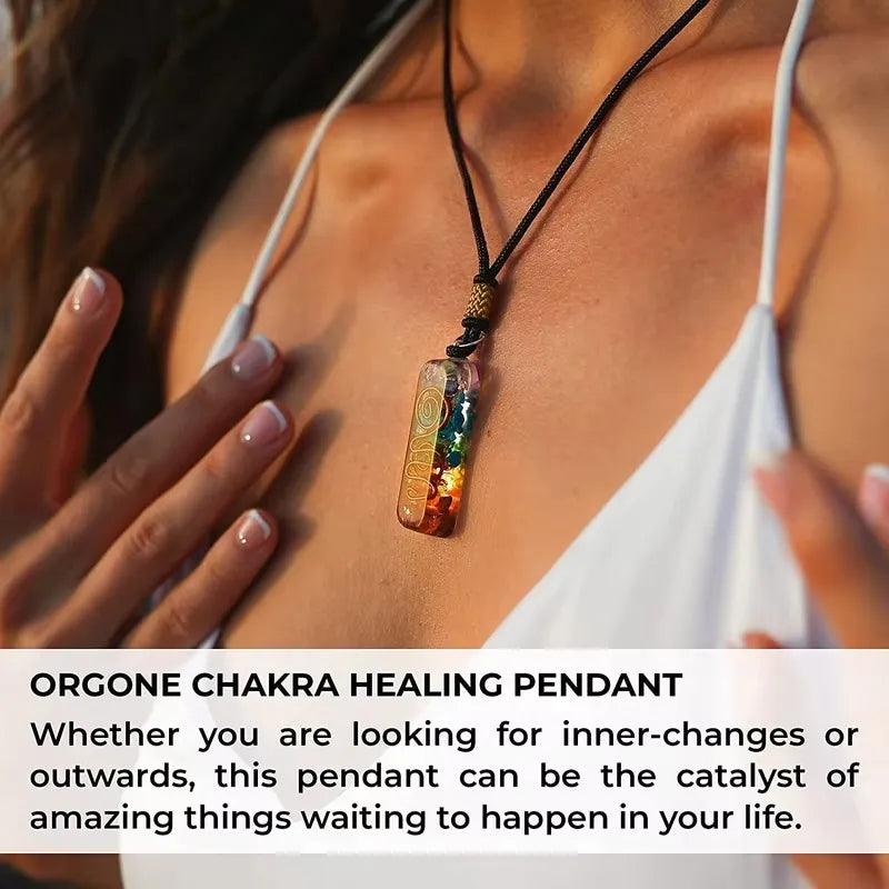 Reiki Healing Energy Crystal Pendant Natural Stone For Yoga Meditation Spiritual 7 Chakra Jewelry Necklace Amulet