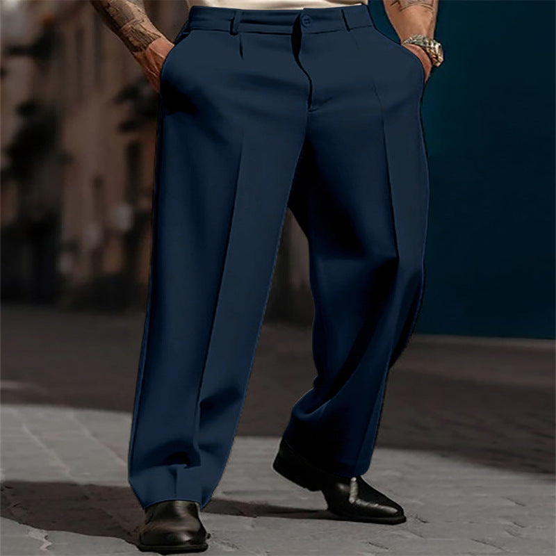Men's  Diagonal Pocket  Suit Pants