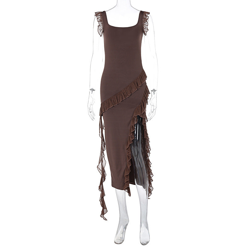 Summer Stringy Selvedge Stitching Dress