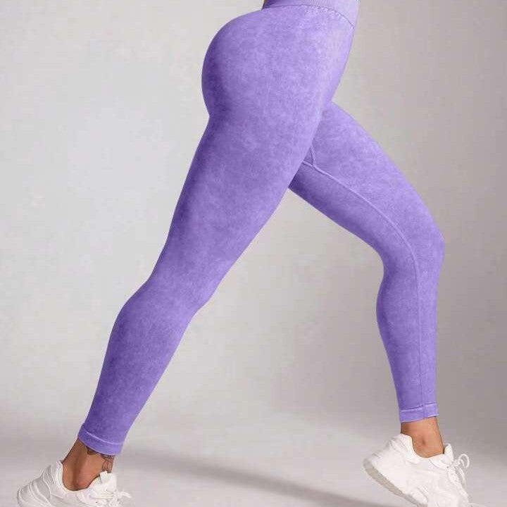 Threaded Yoga Pants With A High Waist For Lifting The Hips