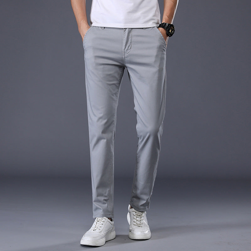 Men's Solid Color Casual Pants Straight
