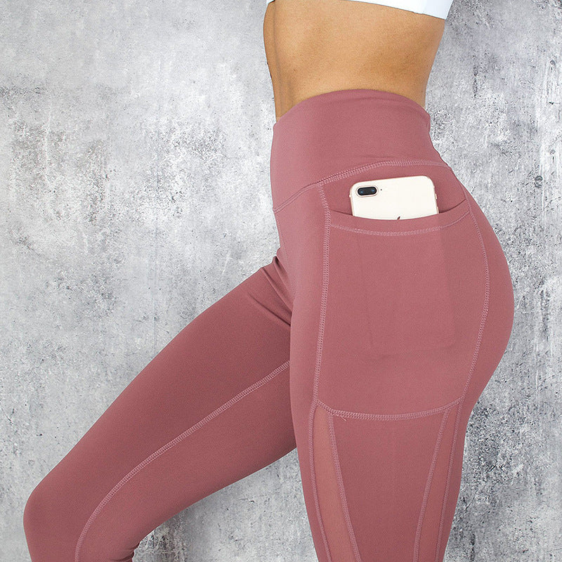 Mesh  side pocket yoga pants
