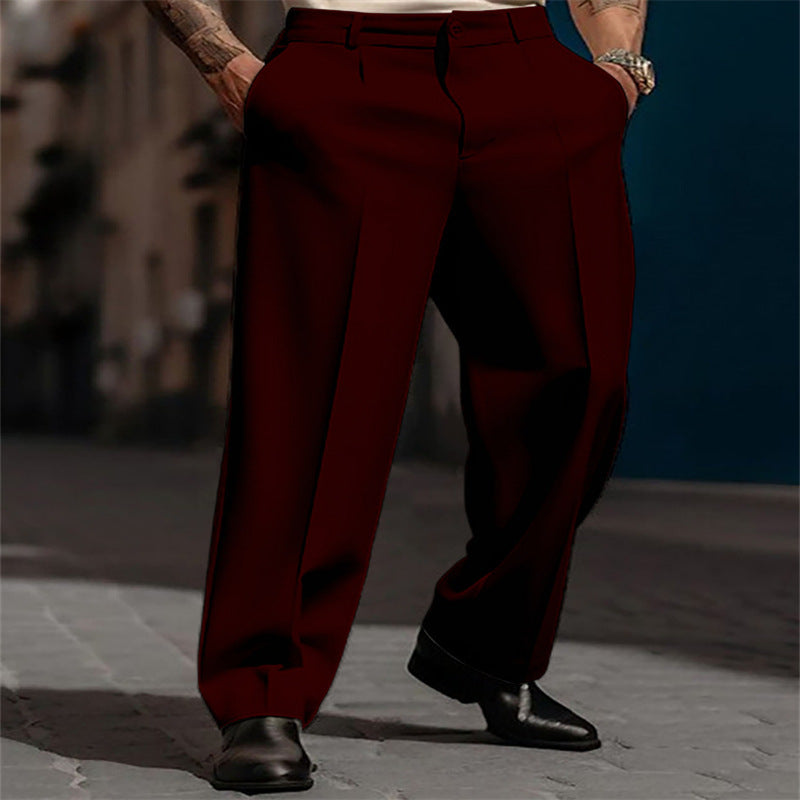 Men's  Diagonal Pocket  Suit Pants