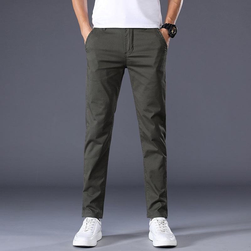 Men's Solid Color Casual Pants Straight