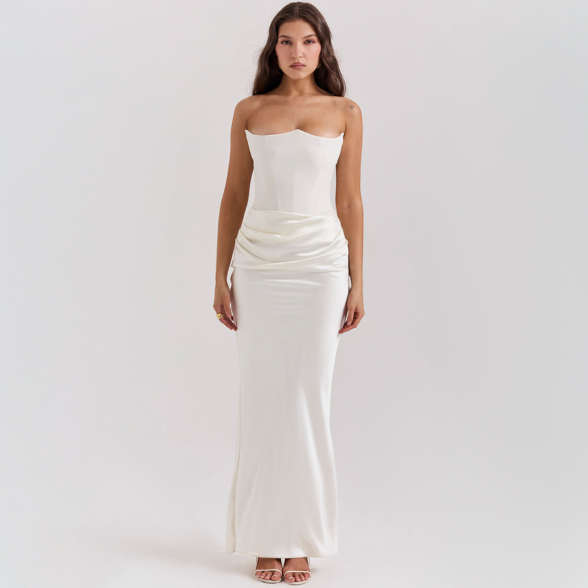 Slim Tube Top Bandeau Backless Dress