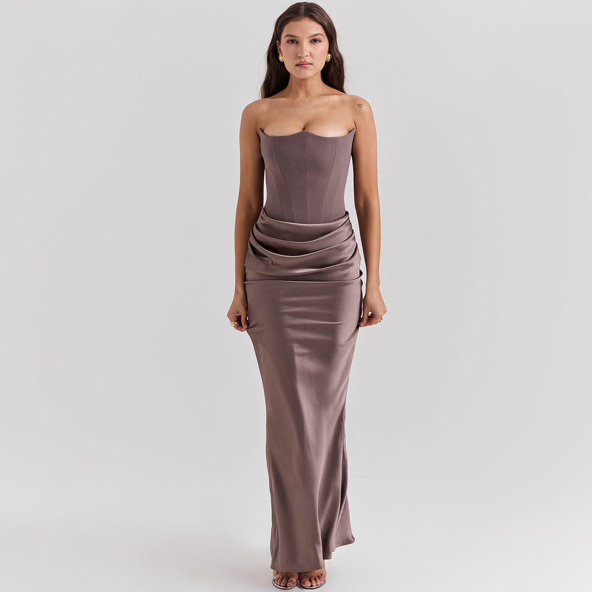 Slim Tube Top Bandeau Backless Dress