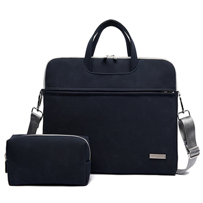 Leather  Laptop Bag Notebook Carrying Case Briefcase For Macbook Air 13.3 14 15.6 Inch Mouse Bag