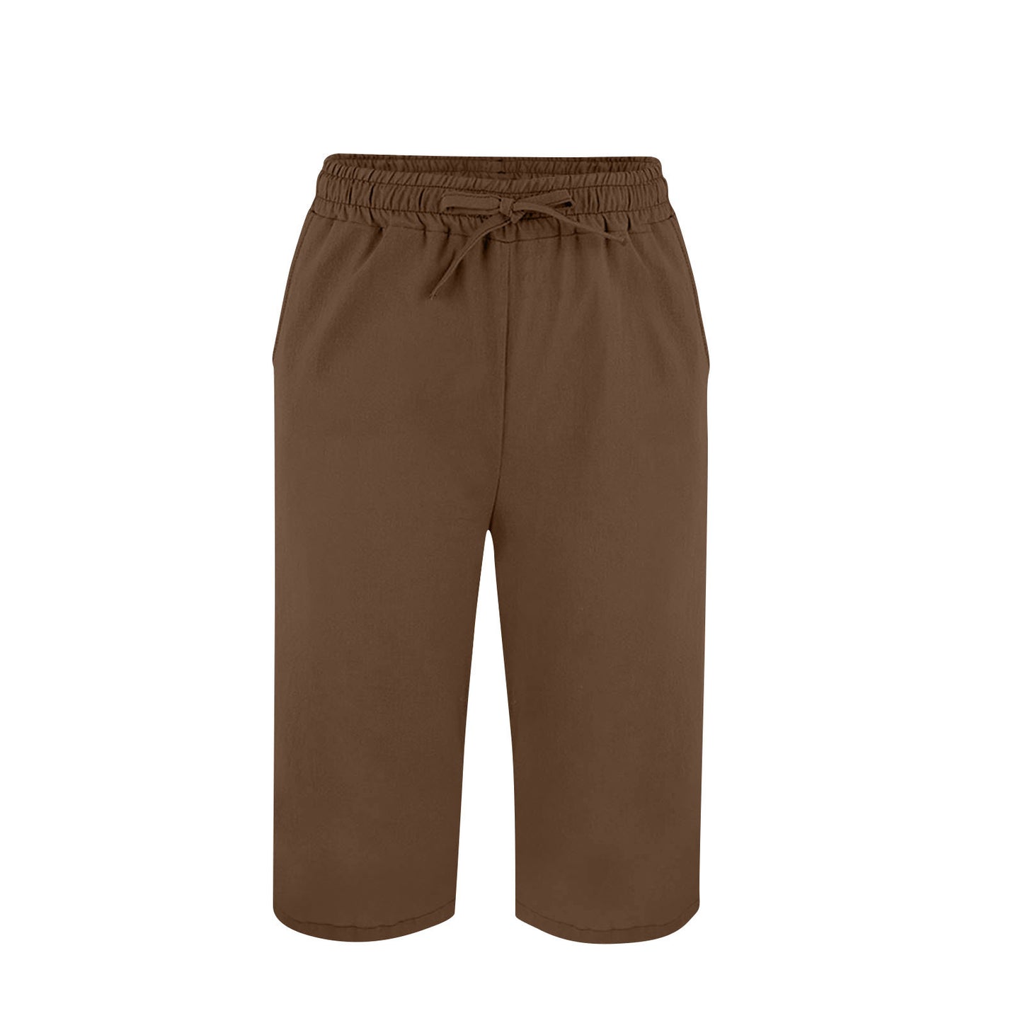 Split Mid-length Pants Casual Elastic Waist