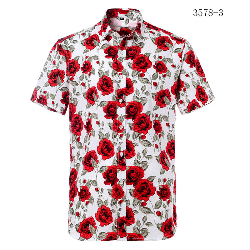Printed short-sleeved shirt
