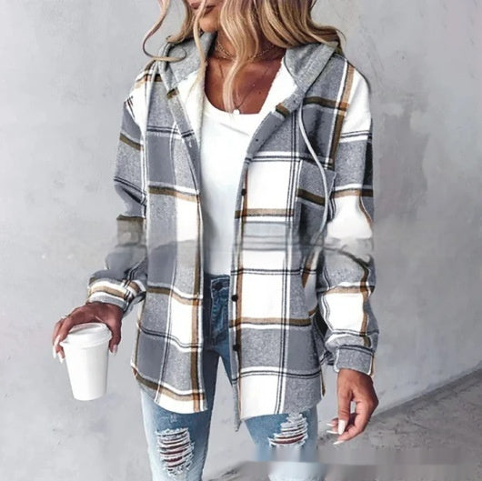 Plaid Hooded Jacket