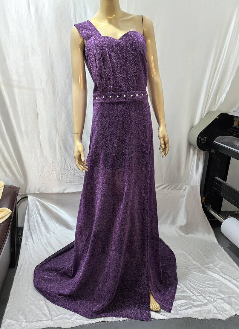 Solid-Color Casual All-Match Halter Dress