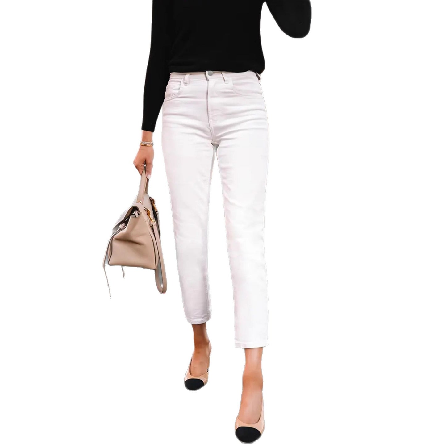 Light Slim-fit Straight Trousers