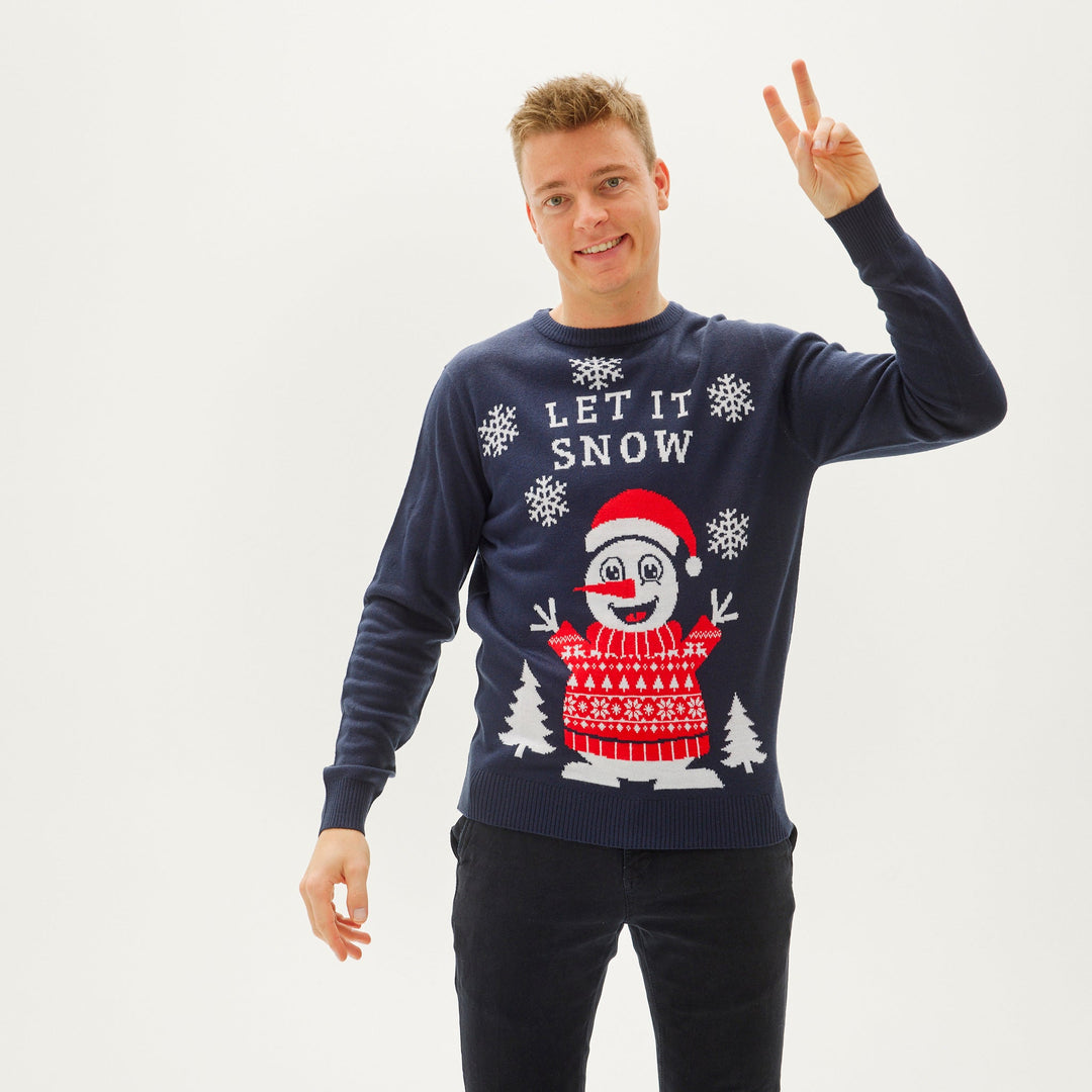 Men's Christmas Print Long Sleeve Sweater