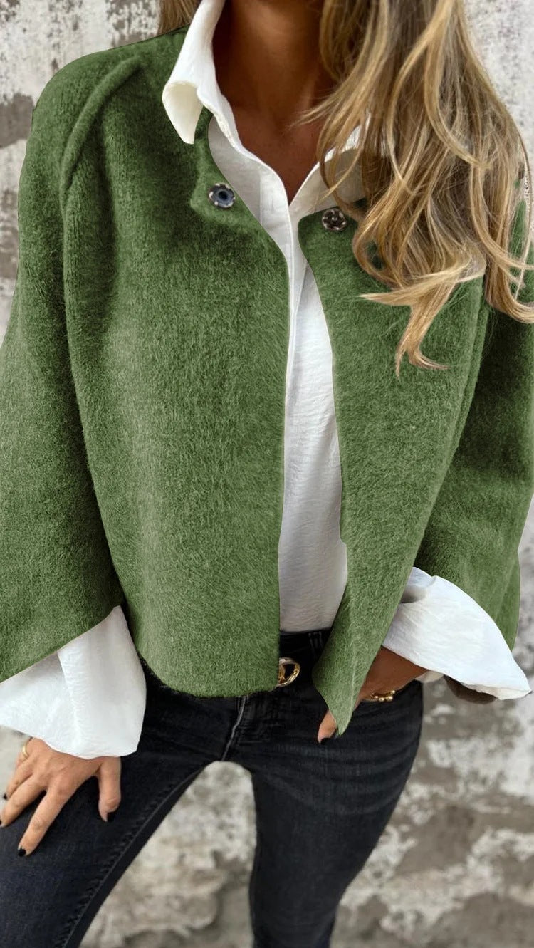 Batwing  casmere Sleeve Cardigan Cropped Jacket