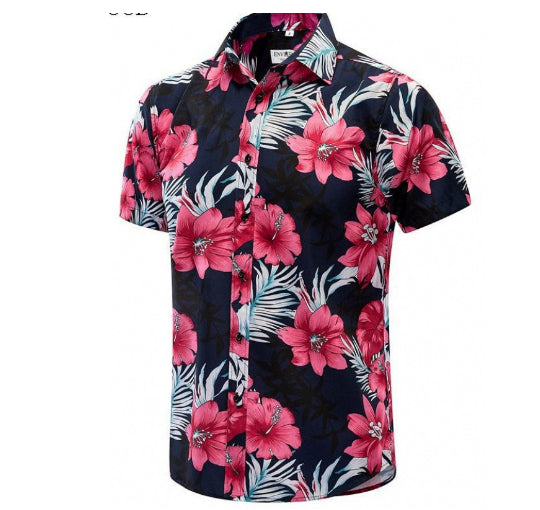 Printed short-sleeved shirt